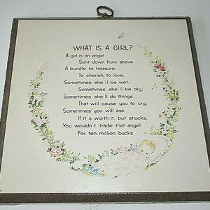 Vintage Girl Plaque